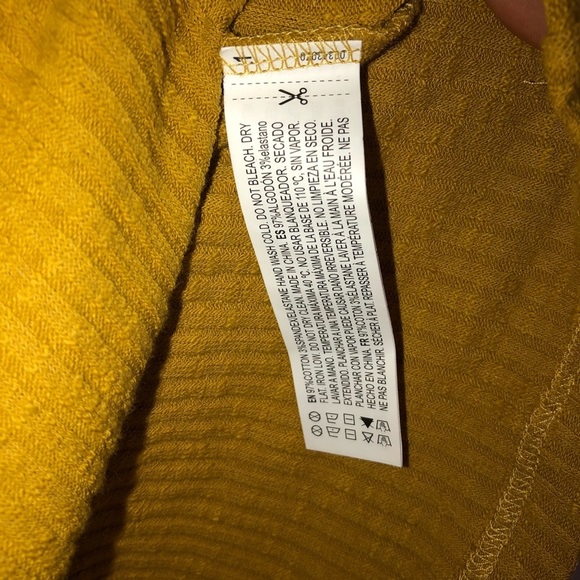 Forever 21‎ Plus button front ribbed knit mustard tank dress 3X - Picture 8 of 8